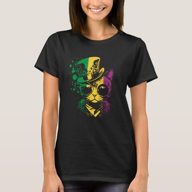 Camiseta Gato do Mardi Gras 1 (Frente)