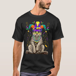 Camiseta Gato do Mardi Gras Nola Nova Orleans Louisiana Fa
