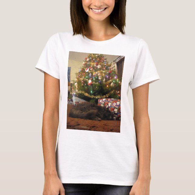 Camiseta Gato do Natal (Frente)