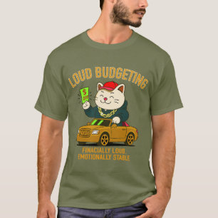 Camiseta Gato do Orçamento Alto — Financeiramente Alto, Emo