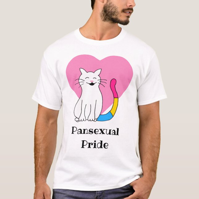 Camiseta Gato do Orgulho Pansexual (Frente)