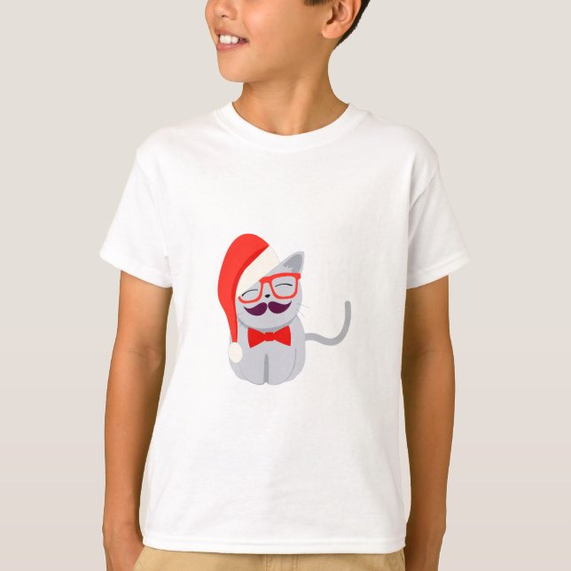 Camiseta Gato do papai noel (Frente)