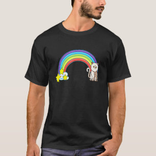 Camiseta Gato do Rainbow Exotic Shorair Cat Retro Style