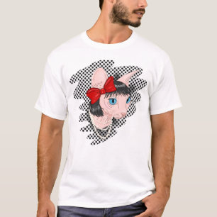 Camiseta Gato do sphynx do pop art