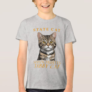 Camiseta Gato do Território de Massachusetts O Gato Listrad