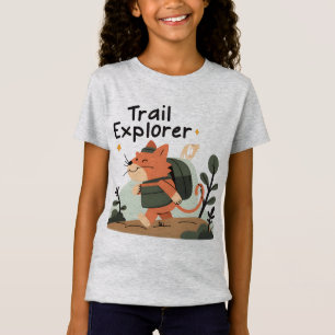 Camiseta Gato do Trail Explorer - Kids Adventure Tee