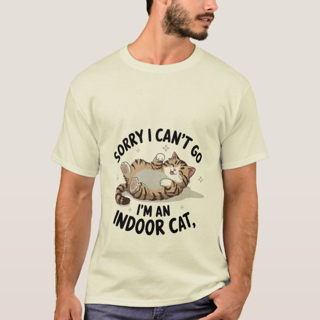 Camiseta Gato "Doméstico" Engraçado e Sassy Relatable ✨🏠🐈 (Frente)