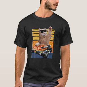 Camiseta Gato Doméstico Estilo Retro Dj Gato Gatinho Música