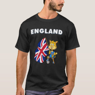 Camiseta Gato Doméstico Fans Ingleses Reino Unido