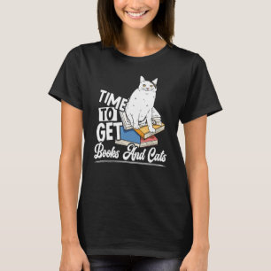 Camiseta Gato Doméstico  Gatos e Livros Eruditos