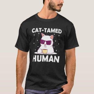 Camiseta Gato Domesticou Humor de Pai Amigo Gato Gato Amigo