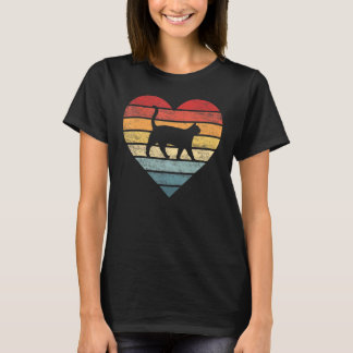 Camiseta Gato Dono de Gato Silhueta do Coração