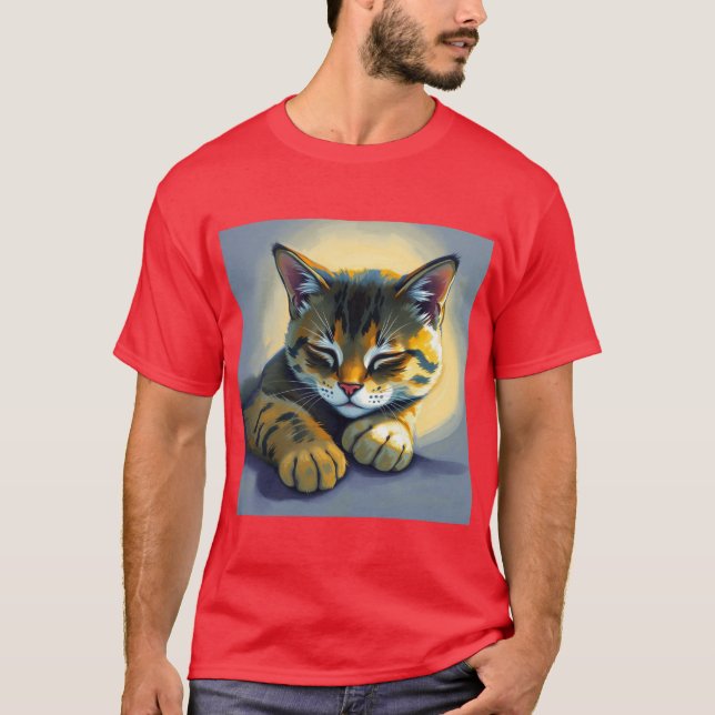 Camiseta Gato dormindo (Frente)