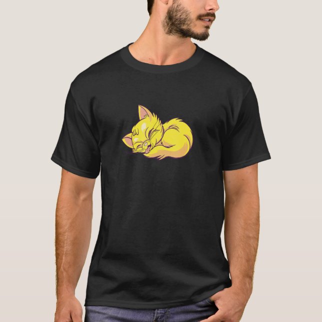 Camiseta Gato Dorminhoco Dormindo (Frente)