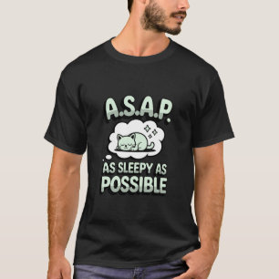 Camiseta Gato Dorminhoco o Mais Sonolento Possível ASAP Lo