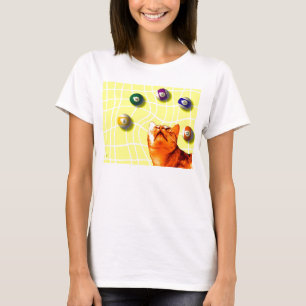 Camiseta Gato dos bilhar