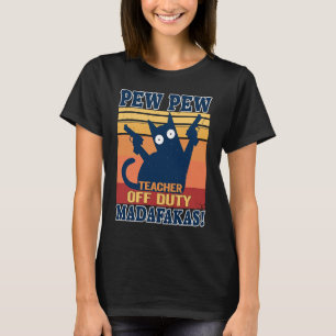 Camiseta Gato dos EUA Pew Madafakas Louco Professora de Gat