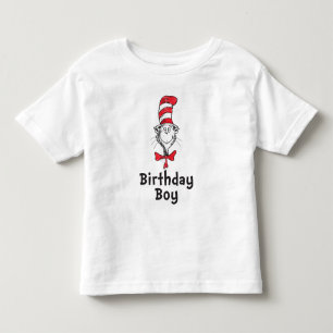 Camiseta Gato Dr. Seuss no chapéu Menino de Aniversário