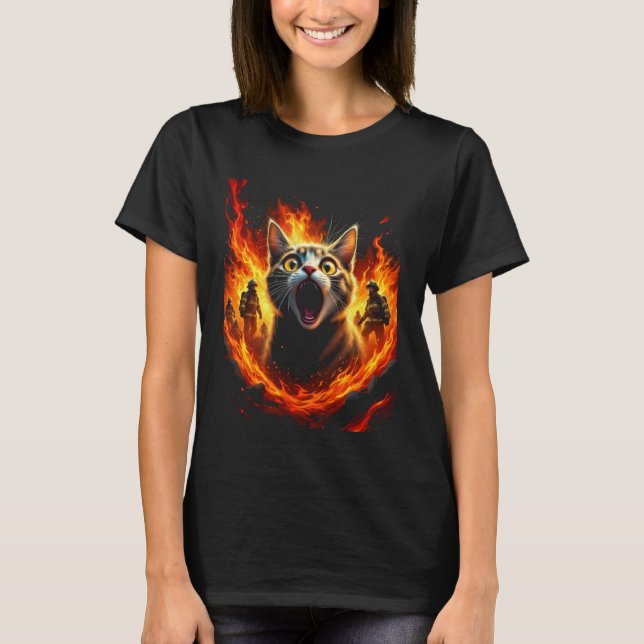 Camiseta Gato Dramático (Frente)