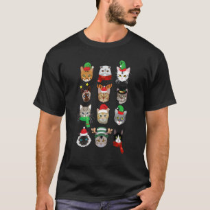 Camiseta Gato Duende Feliz Natal Catmas Férias Xmas Vibraçõ