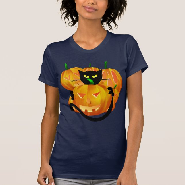 Camiseta Gato e abóboras do *Black (Frente)