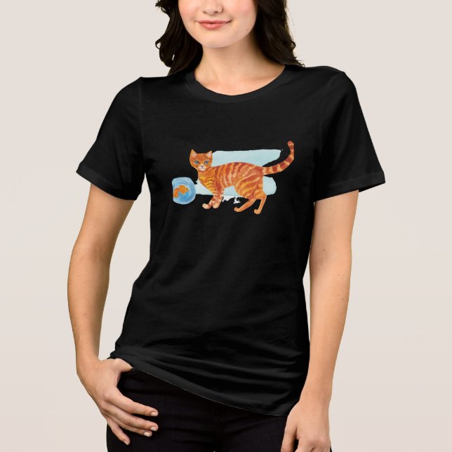 Camiseta Gato e Aquário (Frente)