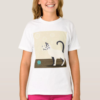 Camiseta Gato e bolhas