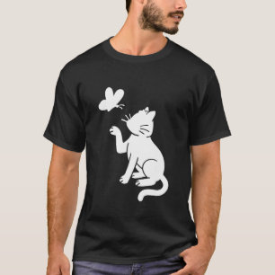 Camiseta Gato e Borboleta