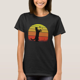 Camiseta Gato e Borboletas Retrô