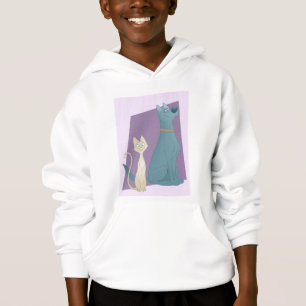 Camiseta Gato e Cachorro, estilo de desenho animado doce