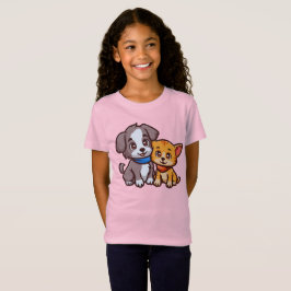 Camiseta Gato e Cachorro Gelados para amantes de os animais