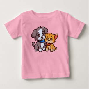 Camiseta Gato e Cachorro Gelados para amantes de os animais