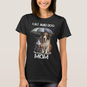 Camiseta Gato E Cachorro Mãe Gato Cachorro Gato Mãe Cachorr