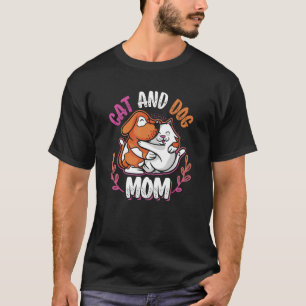 Camiseta Gato E Cachorro Mãe Pets Cachorro E Mãe
