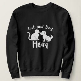 Camiseta Gato e Cachorro Mãe Silhouette