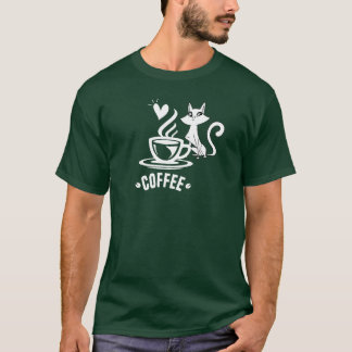Camiseta Gato e Café