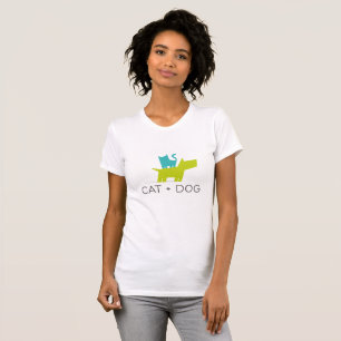 Camiseta gato e cão