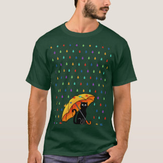 Camiseta Gato e chuva