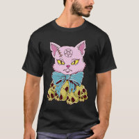 Gato e crânio de Demônio Assustador do Gótico Past