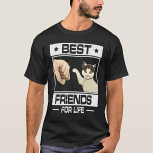 Camiseta Gato E Eu Melhores Amigos Para Sempre Feliz Nosso