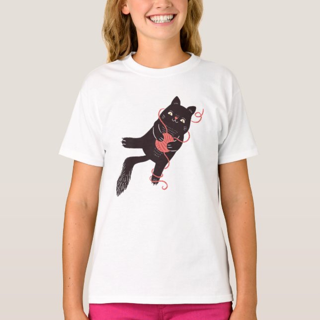 Camiseta Gato E Fios Gelados (Frente)