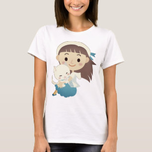 Camiseta Gato E Garota Bonitos