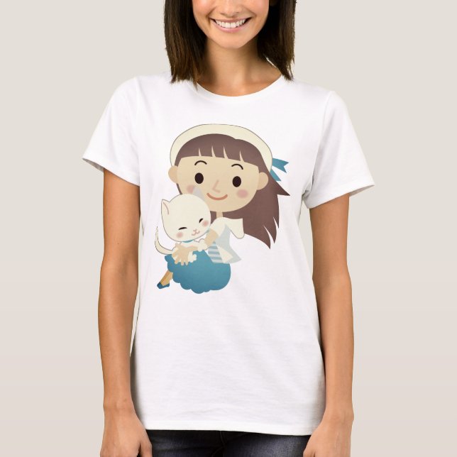 Camiseta Gato E Garota Bonitos (Frente)