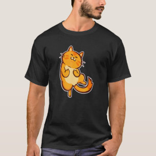 Camiseta Gato E Gatinho Fazendo-O Sair Do Dedo Médio