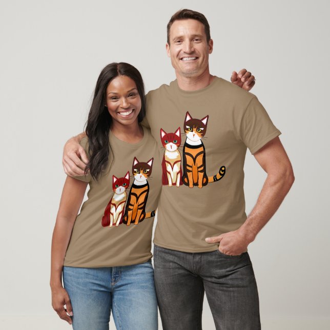 Camiseta Gato e Gengibre com risca de Tigre (Unissex)