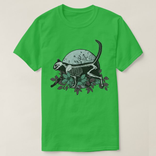 Camiseta Gato e lua (Frente do Design)
