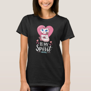 Camiseta Gato É Meu Animal Espírito Eu Mia Eu Gatinho Eu Cr