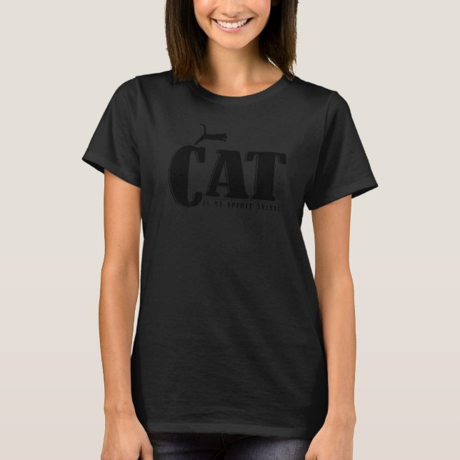 Camiseta Gato É Meu Espírito De Animal (Frente)