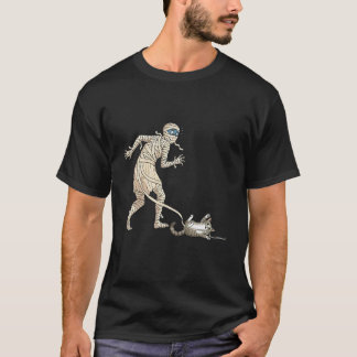 Camiseta Gato e Múmia Engraçados de Halloween