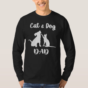 Camiseta Gato E Pai De Cão Animais De Companhia